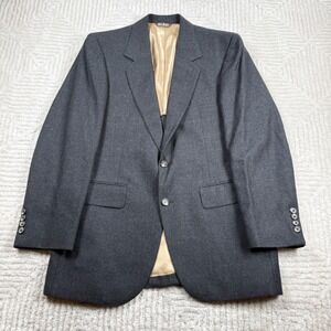 VTG Bill Blass Blazer Mens Marked 39S Gray Wool Old Money 80's Fits 38S to 40S